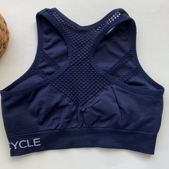 🚨 CLOSING 🚨Soulcycle Navy Blue High Neck Sports Bra Sz Small - Picture 4 of 6